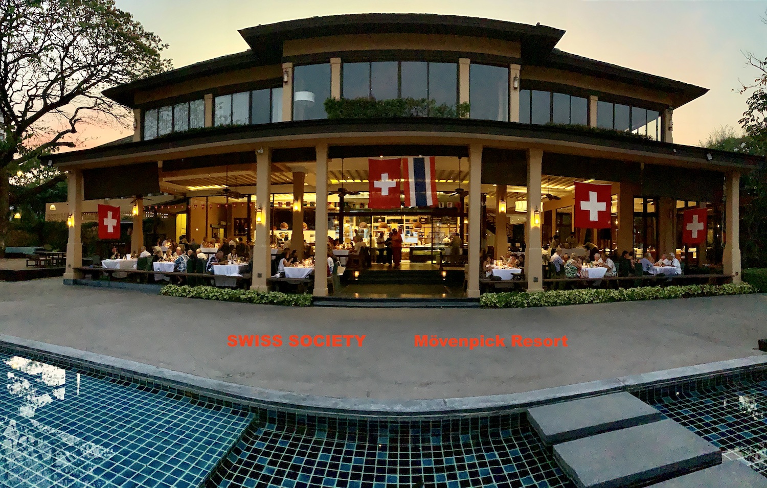 Die Präsidentin, Beatrice Gurini, begrüsste 75 Mitglieder und Freunde der Schweiz im Restaurant des Mövenpick Resort & Spa.