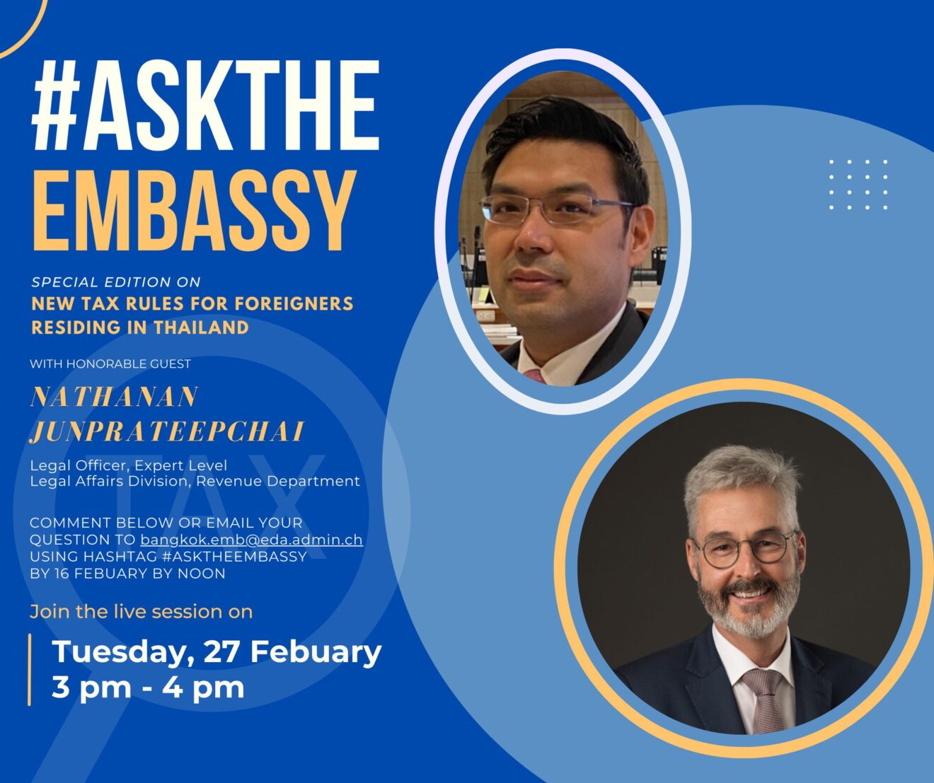 Information über die neue Steuerregelung #AskTheEmbassy