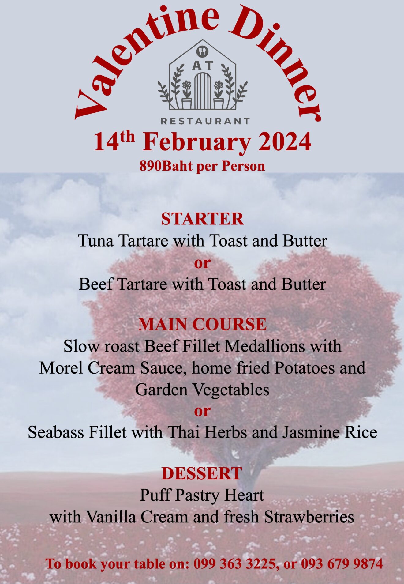 Valentine Dinner - AT Restaurant